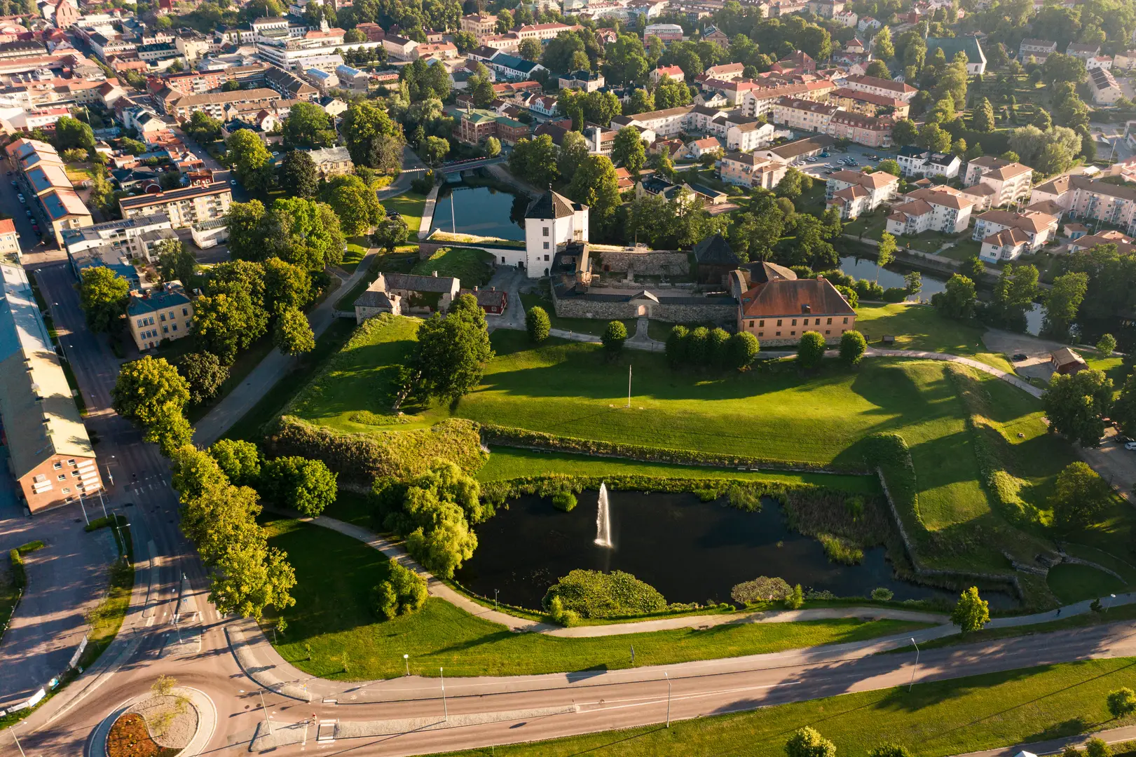 Vy över Gustavsberg, där vi arbetar med ventilation i bostäder och fastigheter